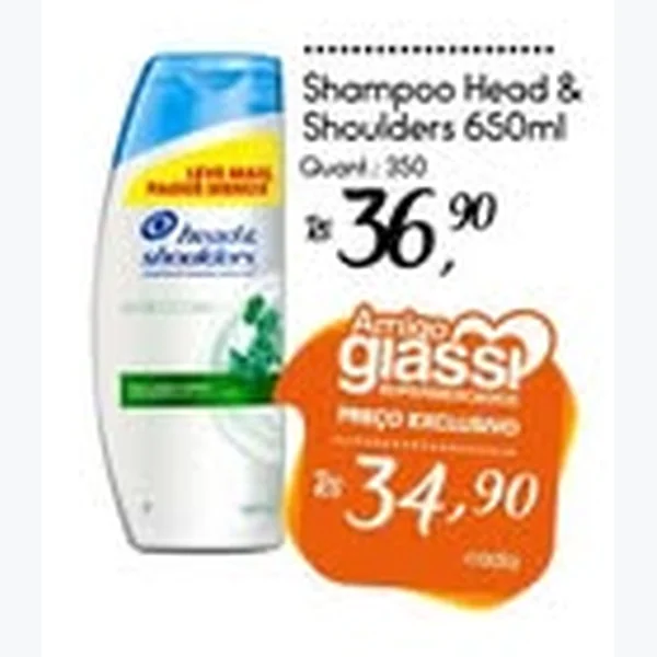 Recorte do encarte de Shampoo Head & Shoulders 650 ml