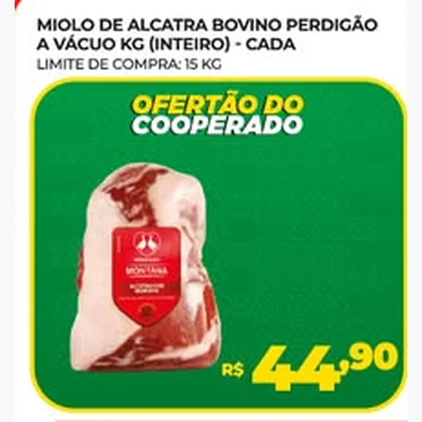 Recorte do encarte de Miolo de Alcatra Bovino a Vácuo Perdigão