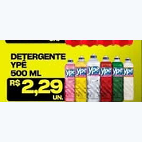 Recorte do encarte de Detergente Ypê 500 ml