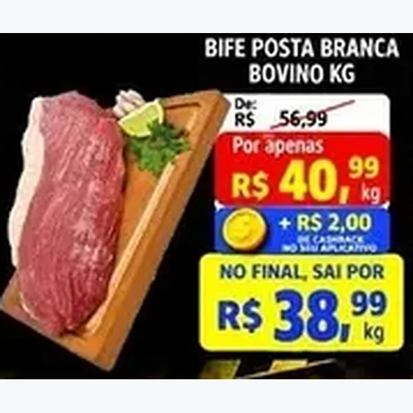 Recorte do encarte de Bife Posta Branca