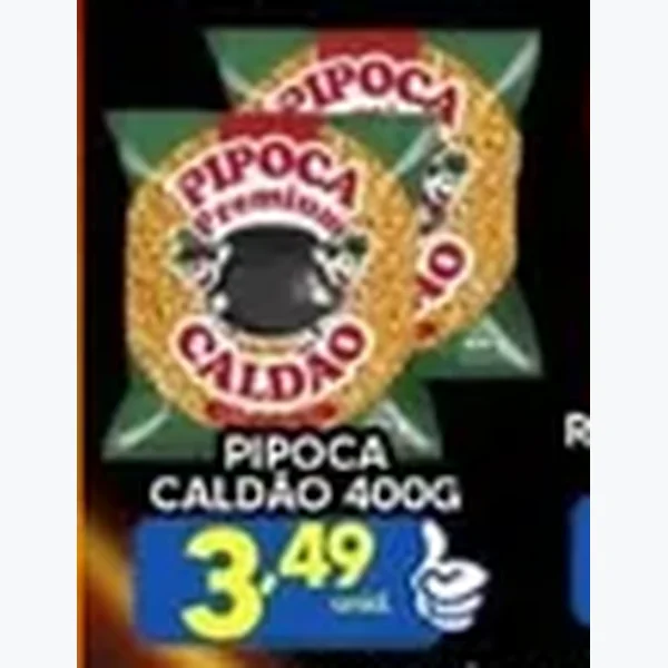 Recorte do encarte de Pipoca Caldo 400 g
