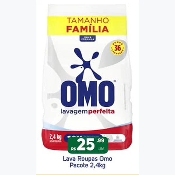Lava Roupas Omo 2,4 kg
