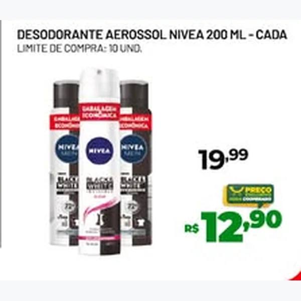 Recorte do encarte de Desodorante Aerossol Nivea 200 ml