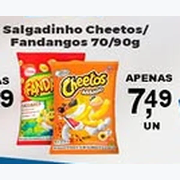 Recorte do encarte de Salgadinho Cheetos Elma Chips