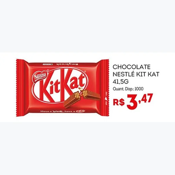 Recorte do encarte de Chocolate Nestlé Kit Kat 41,5 g