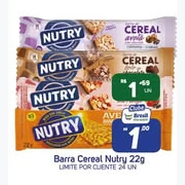 Recorte do encarte de Barra Cereal Nutry 22 g