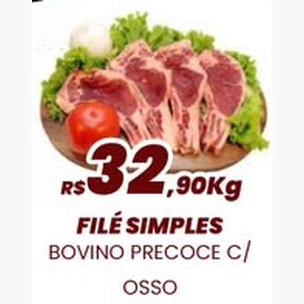 Filé Simples Bovino Precoce com Osso