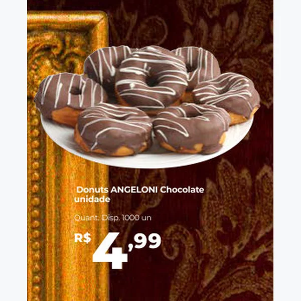 Recorte do encarte de Donuts Chocolate ANGELONI
