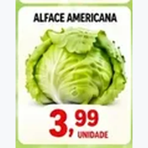 Recorte do encarte de Alface Americana