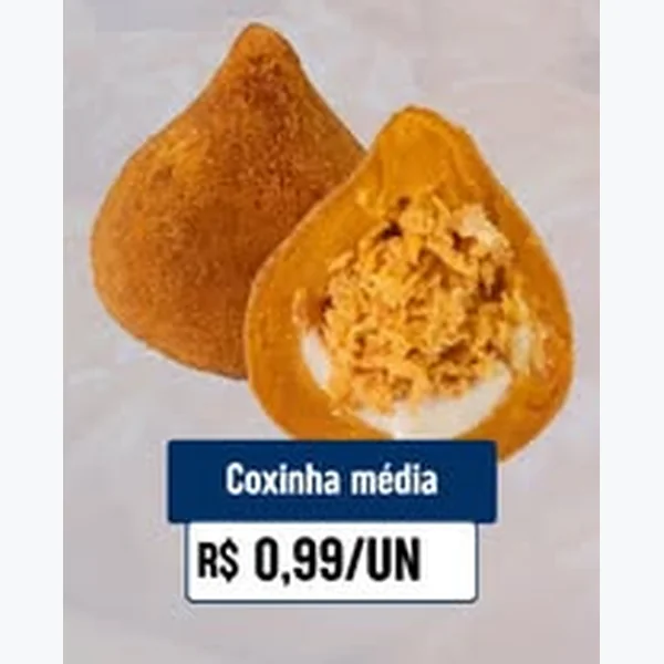 Recorte do encarte de Coxinha Média