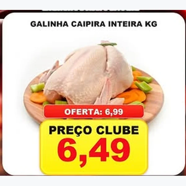 Recorte do encarte de Galinha Caipira Inteira