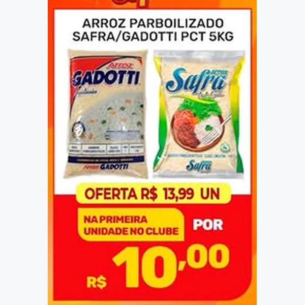 Recorte do encarte de Arroz Parboilizado Gadotti 5 kg
