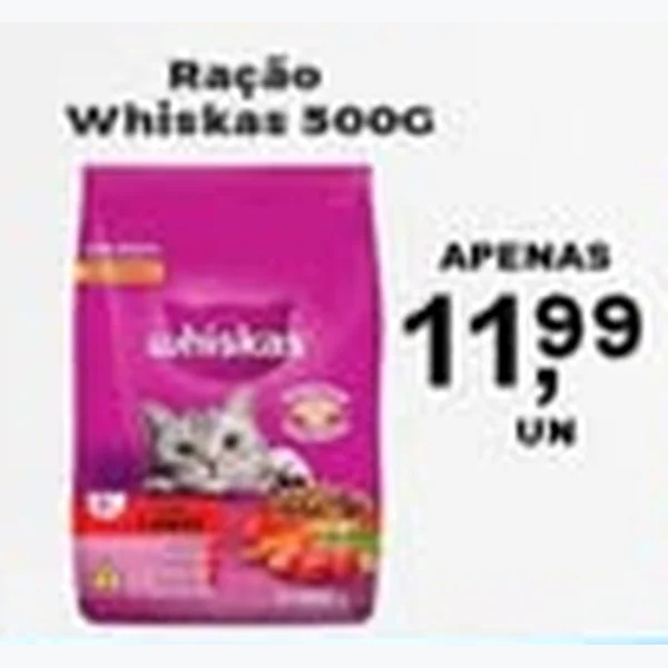Recorte do encarte de Ração Whiskas