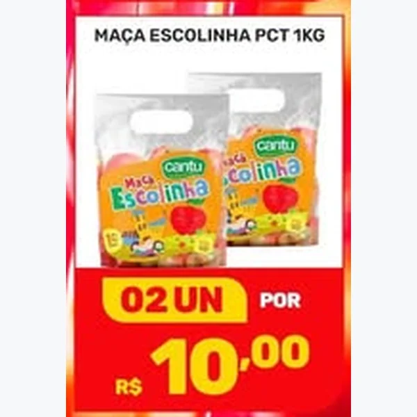 Recorte do encarte de Maçã Escolinha Cantu