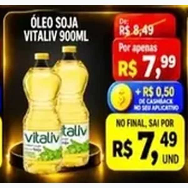 Recorte do encarte de Óleo de Soja Vitaliv 900 ml
