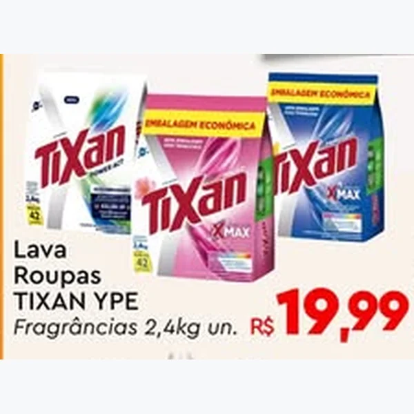 Lava Roupas em Pó Tixan Ypê 2,4 kg