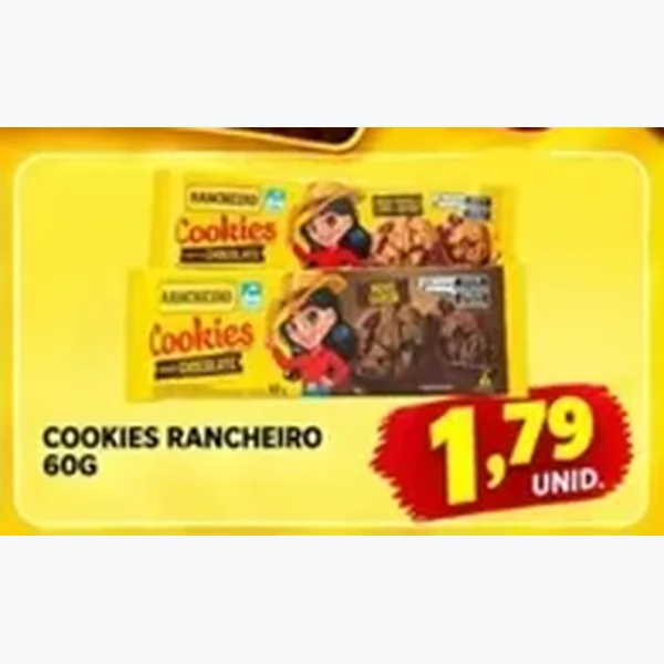 Recorte do encarte de Cookies Rancheiro 60 g