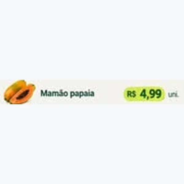 Recorte do encarte de Mamão Papaia