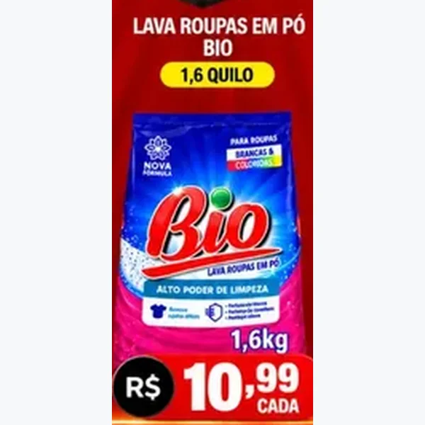 Lava Roupas em Pó Bio 1,6 kg