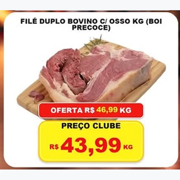 Recorte do encarte de Filé Duplo Bovino C/ Osso
