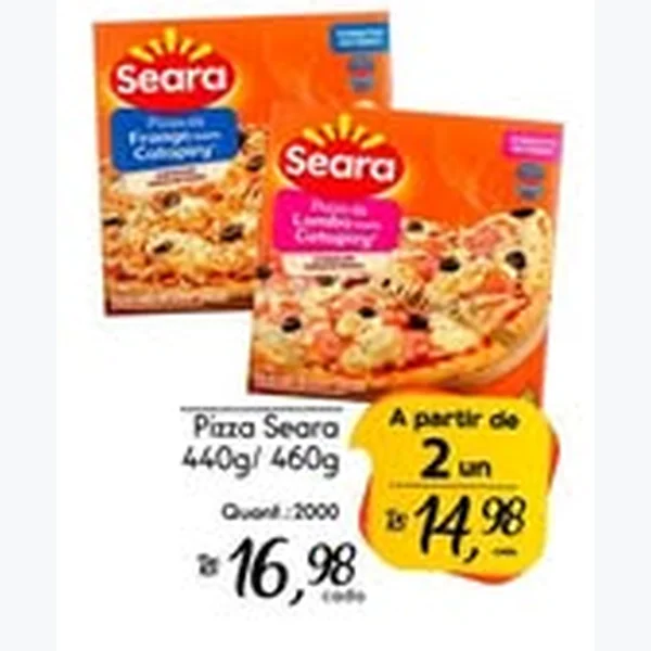 Recorte do encarte de Pizza Seara 440 g