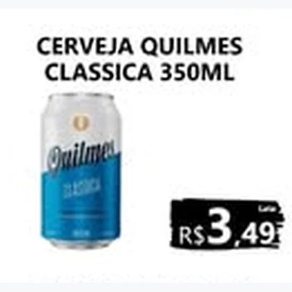 Recorte do encarte de Cerveja Classica Quilmes 350 ml