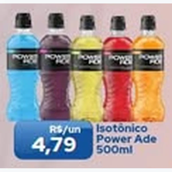 Recorte do encarte de Isotônico Power Ade 500 ml