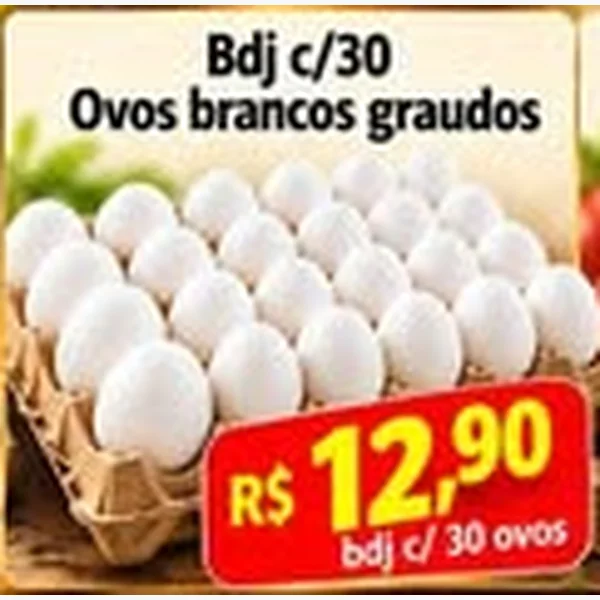 Ovos Brancos Graúdos 30 un