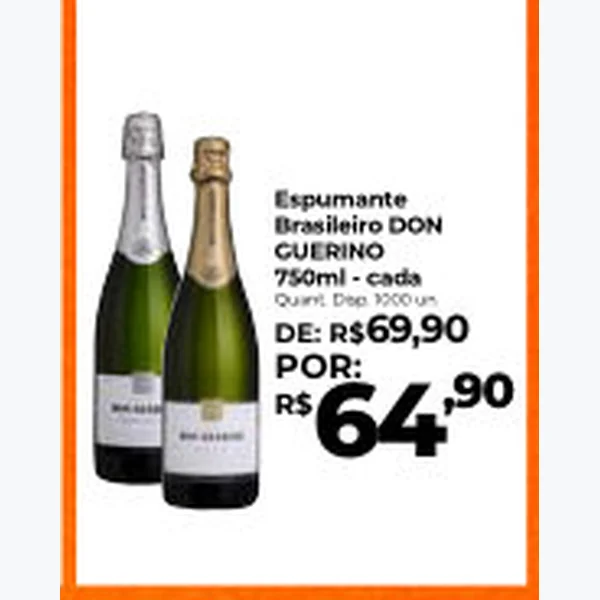 Recorte do encarte de Espumante Brasileiro Don Guerino 750 ml
