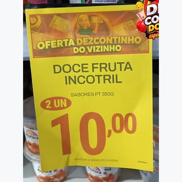 Recorte do encarte de Doce de Fruta Incotril 350 g