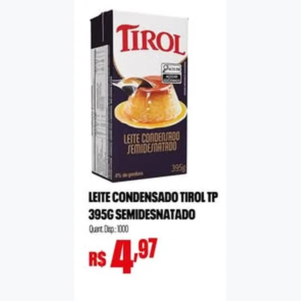 Leite Condensado Semidesnatado Tirol 395 g