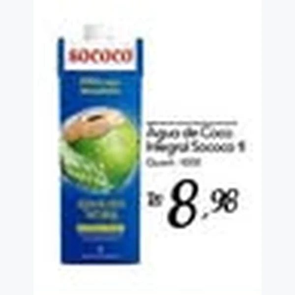 Recorte do encarte de Água de Coco Integral Sococo 1 L