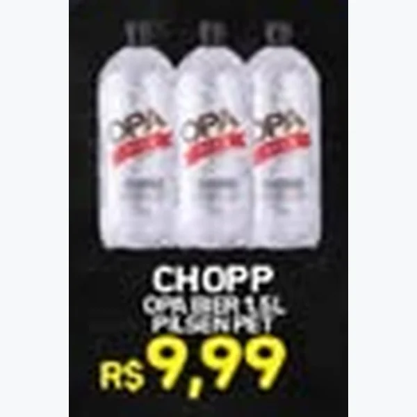 Recorte do encarte de Chopp Pilsen Opa Bier 1,5 L
