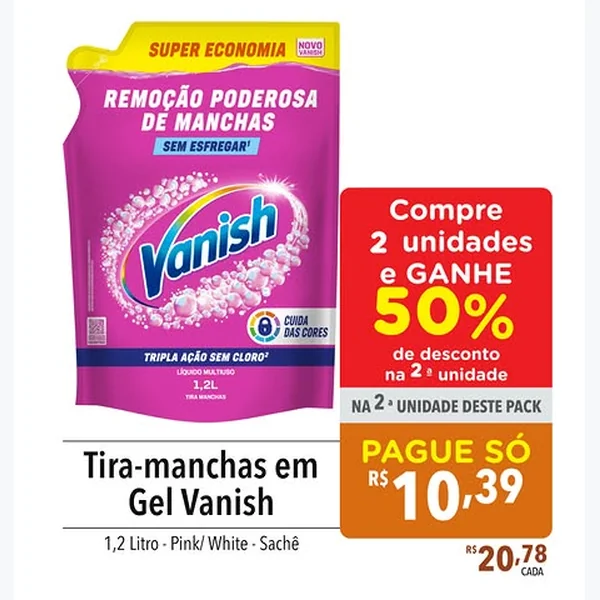 Tira-manchas em Gel Vanish 1,2 L