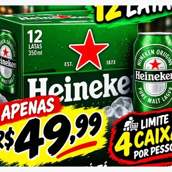Cerveja Heineken 12 un × 350 ml
