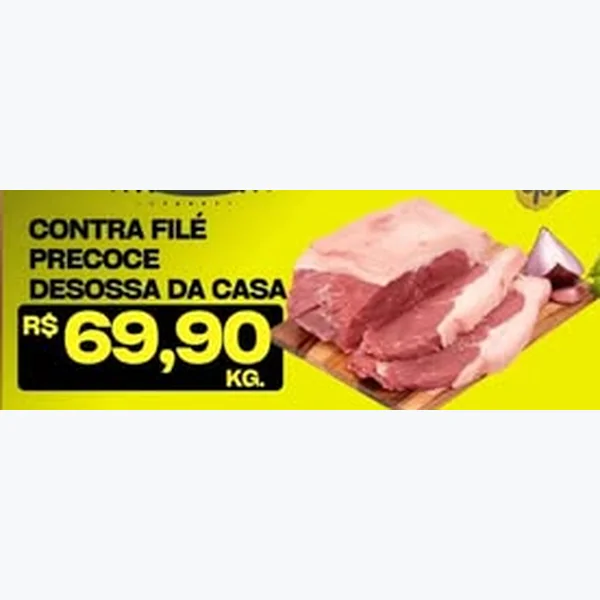 Recorte do encarte de Contra Filé Precoce Desossa da Casa
