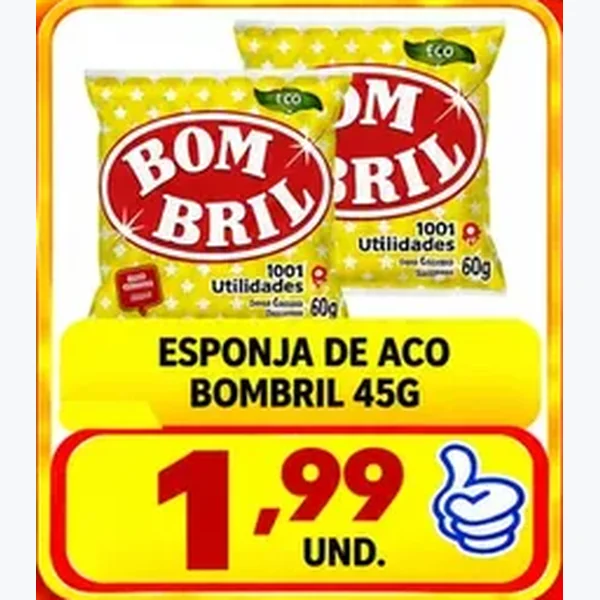 Recorte do encarte de Esponja de Aço Bombril 45 g