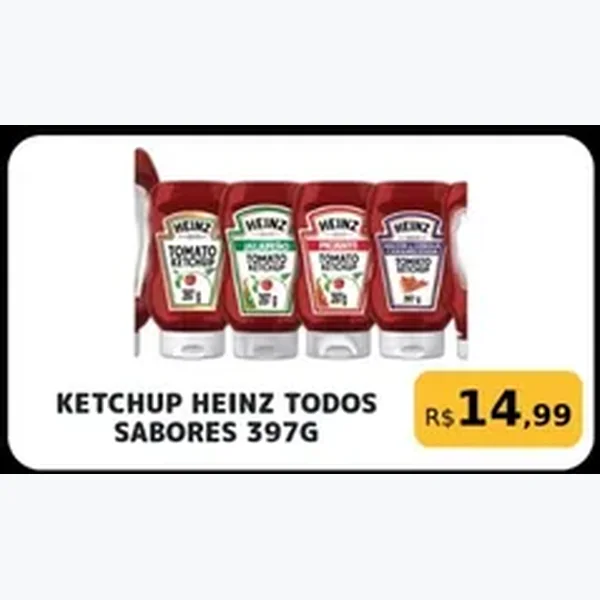 Recorte do encarte de Ketchup Heinz 397 g