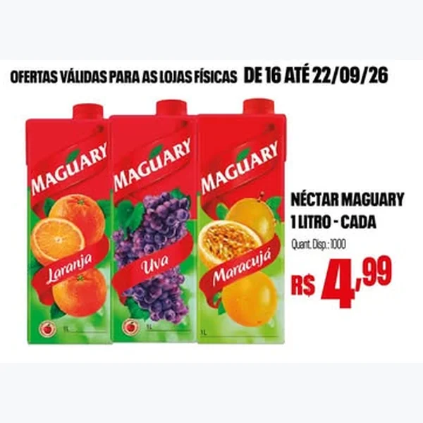 Recorte do encarte de Néctar Laranja Maguary 1 L