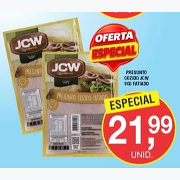 Presunto Cozido Fatiado JCW 1 kg