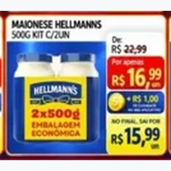Maionese Hellmann's 2 un × 500 g