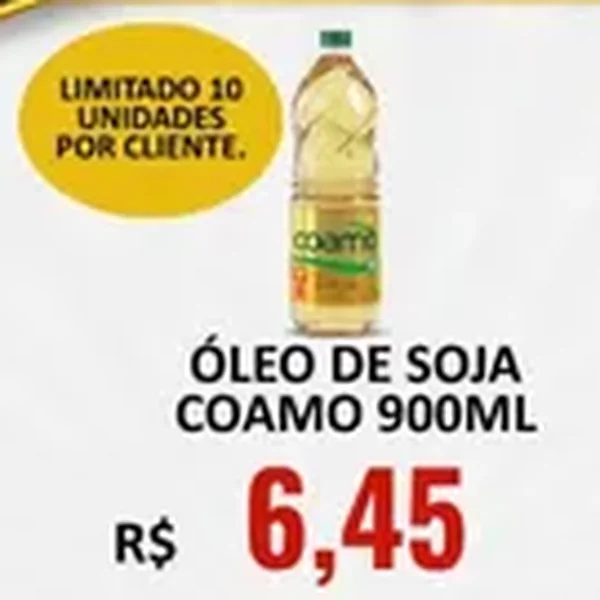 Recorte do encarte de Óleo de Soja Coamo 900 ml
