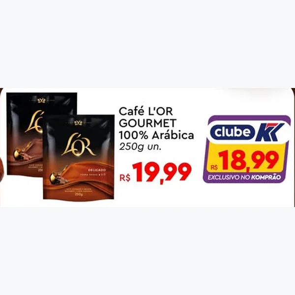 Café Gourmet 100% Arábica L'OR 250 g