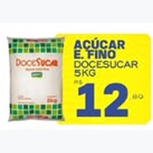 Recorte do encarte de Açúcar Refinado Docesucar 5 kg
