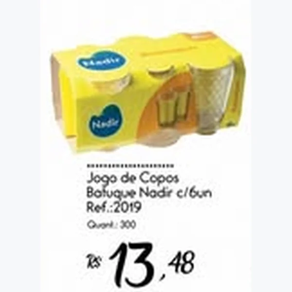 Recorte do encarte de Jogo de Copos Batuque Nadir 6 un