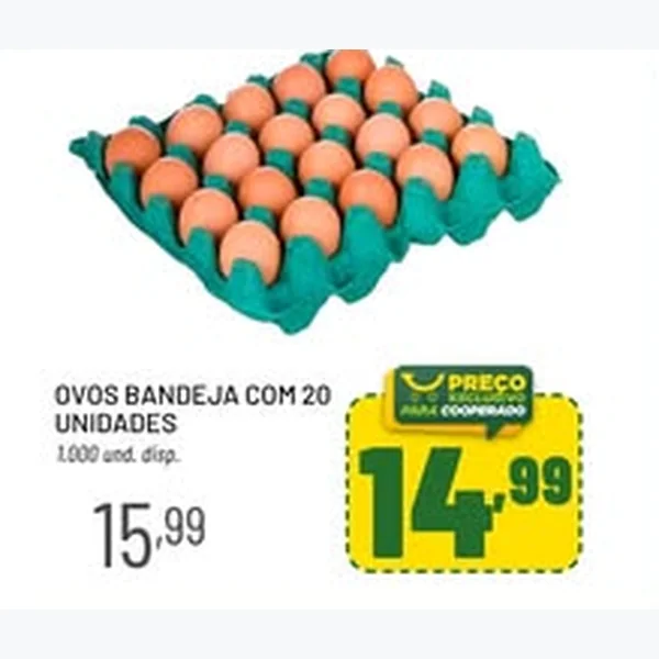 Ovos de galinha 20 un