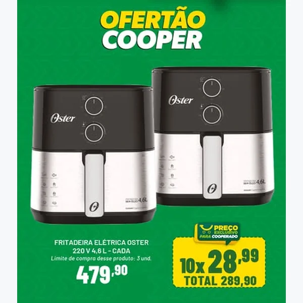 Fritadeira Elétrica Oster 4,6 L