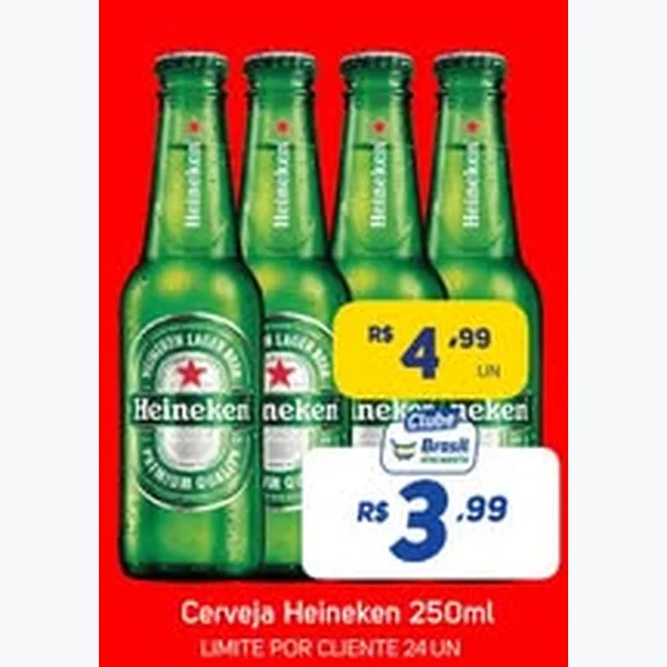 Recorte do encarte de Cerveja Heineken 250 ml