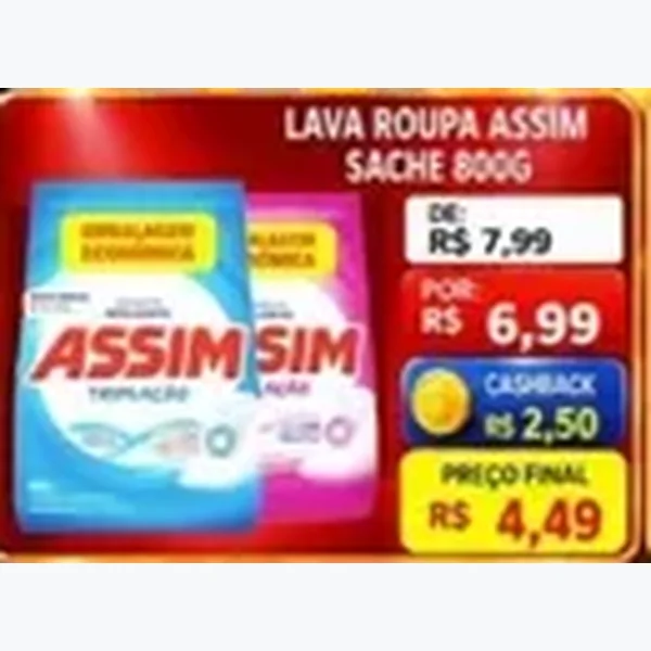 Recorte do encarte de Lava Roupa Assim 800 g
