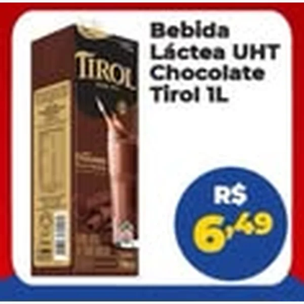 Bebida Láctea Uht Chocolate Tirol 1 L